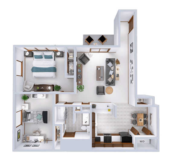 Floor Plans of Parkside Apartments in Hales Corners, WI